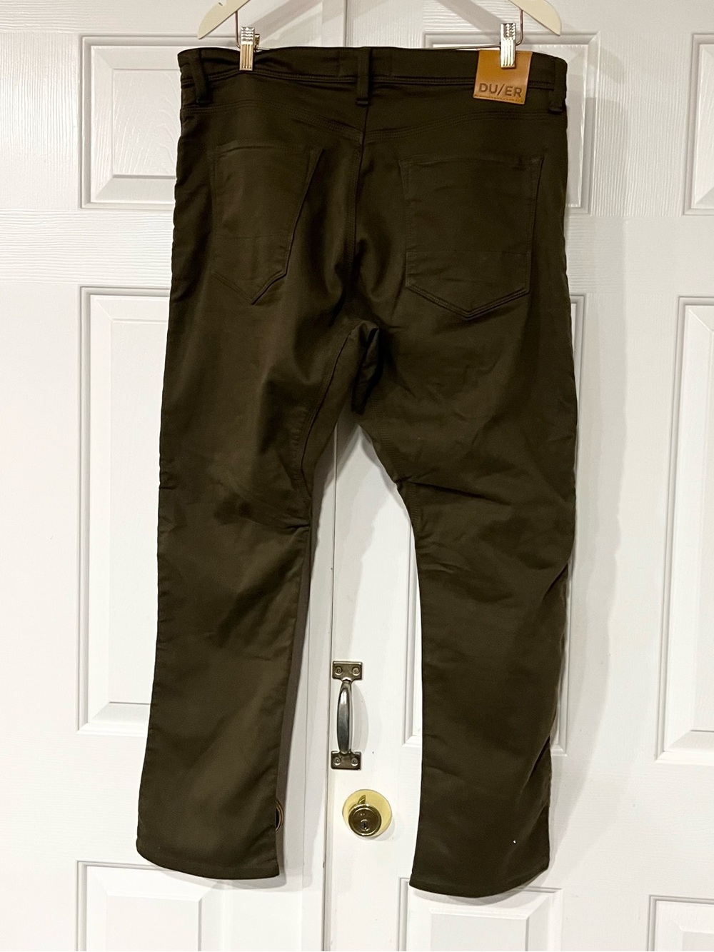 DU/ER N2X Relaxed Taper Olive Green Jeans